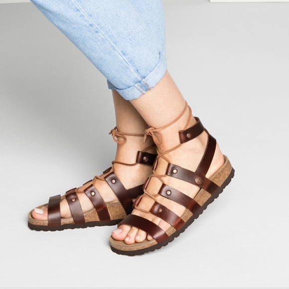 Birkenstock Shoes - New Cleo Birkenstock Leather Sandals.  Size 38